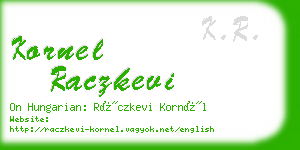 kornel raczkevi business card